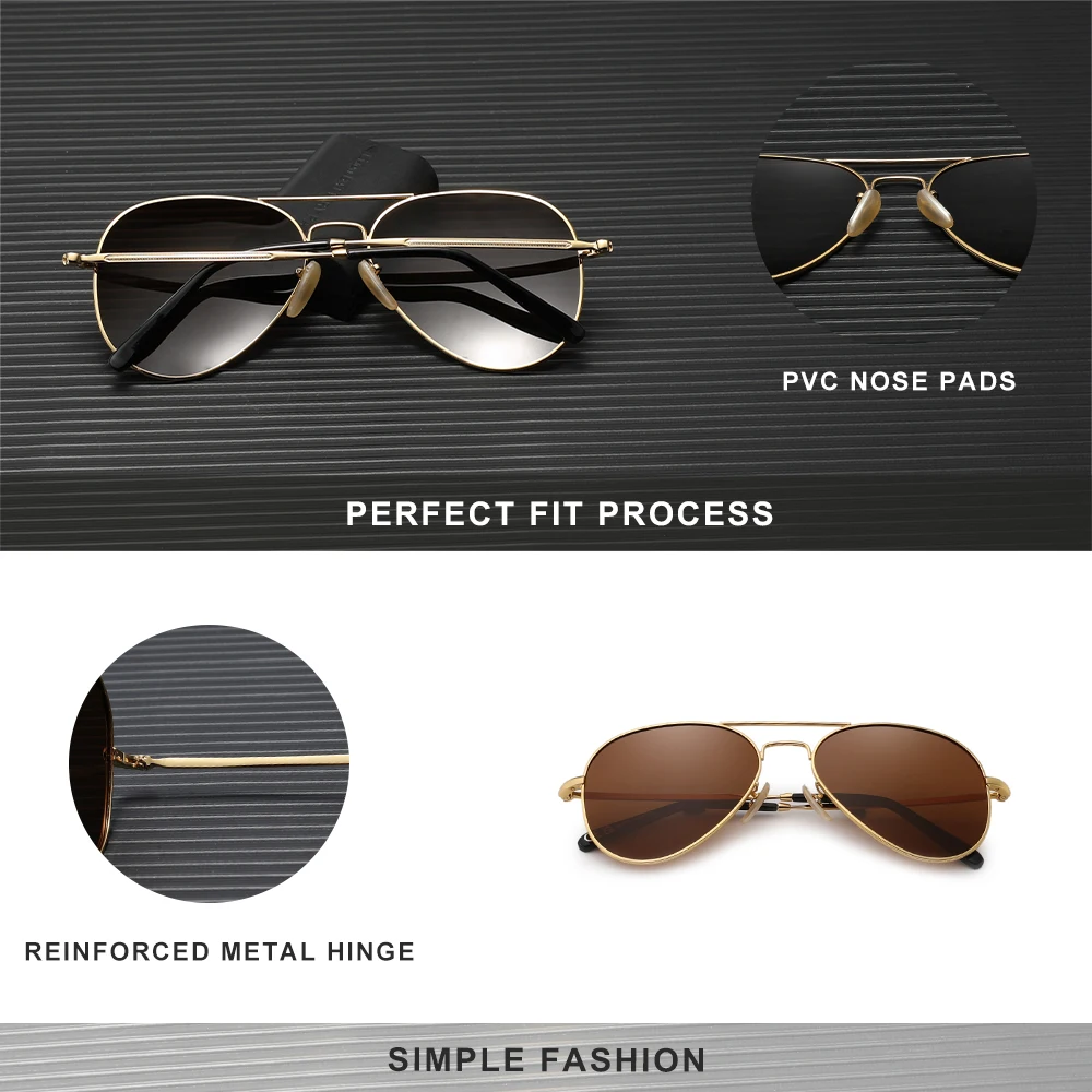 Classic Aviator Sunglasses for Men Women