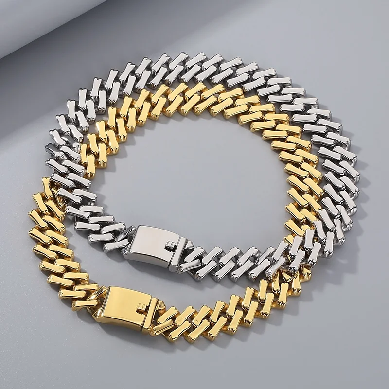 20/32mm Curb Necklace 316L Stainless Steel Heavy Square Cuban Chain Choker