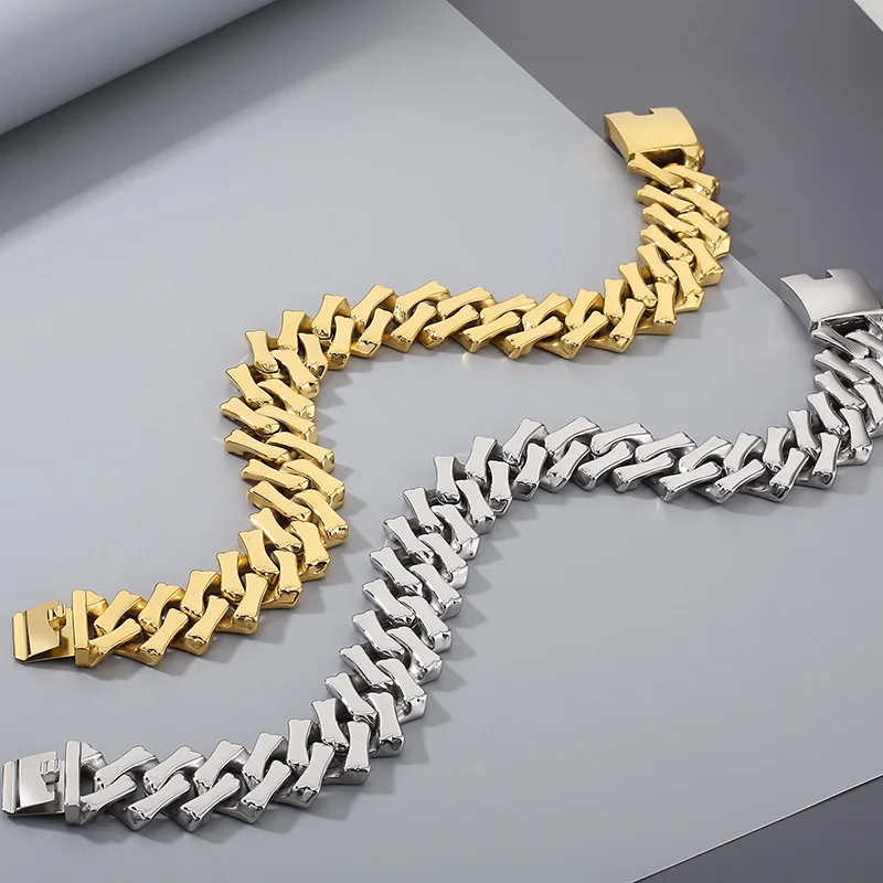 20/32mm Curb Necklace 316L Stainless Steel Heavy Square Cuban Chain Choker
