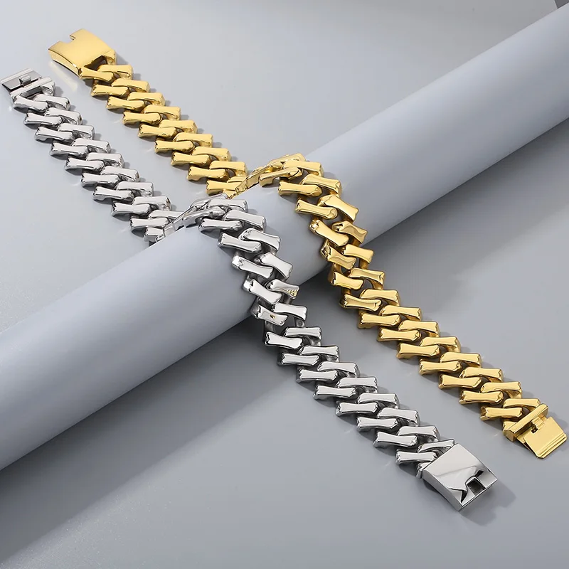 20/32mm Curb Necklace 316L Stainless Steel Heavy Square Cuban Chain Choker