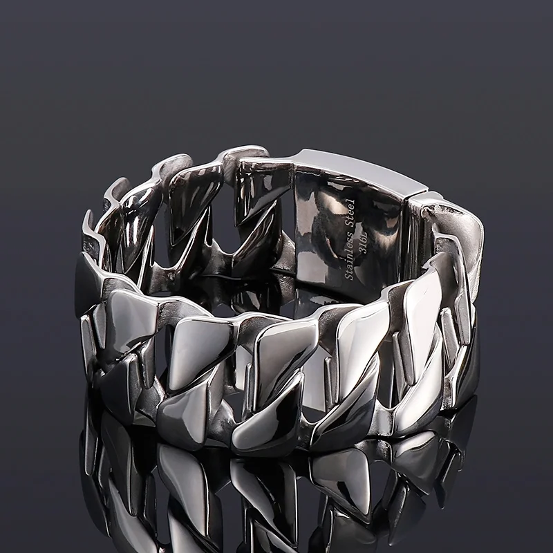 31mm Width Chunky Cuban Chain Bracelet