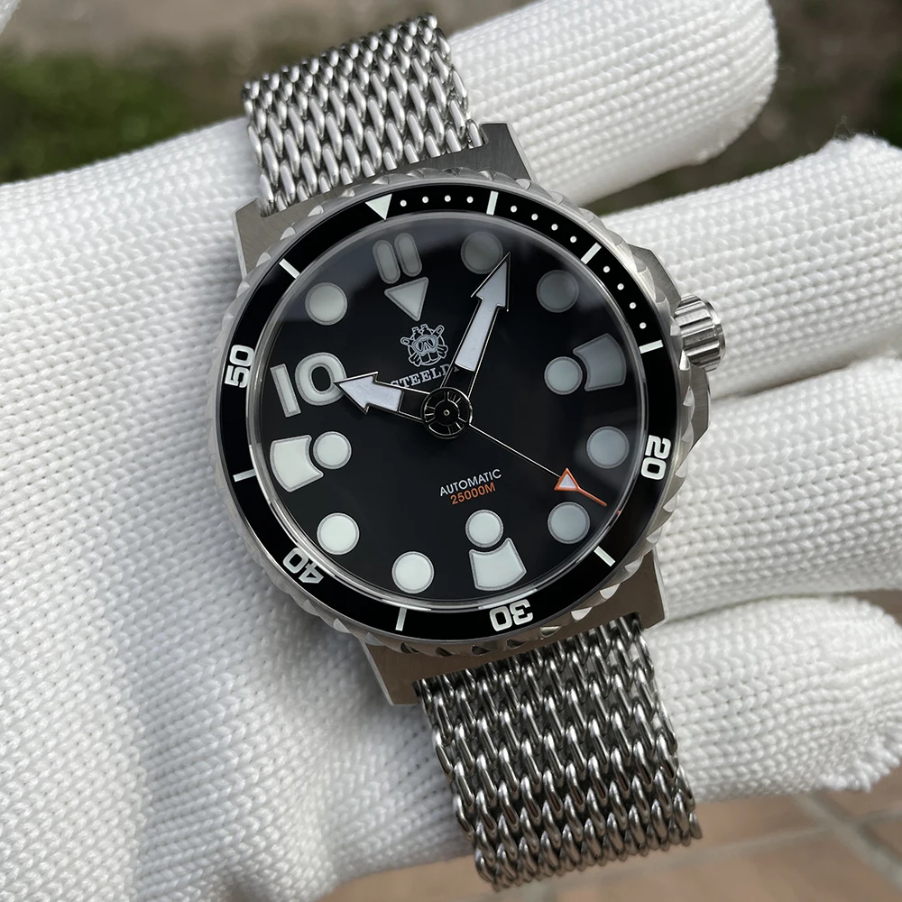 STEELDIVE SD1982 Blue Luminous 46.5mm Waterproof Dive Watch