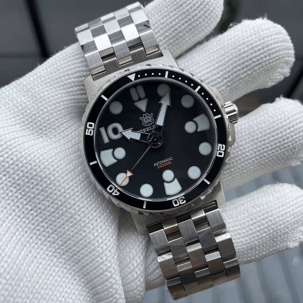 STEELDIVE SD1982 Blue Luminous 46.5mm Waterproof Dive Watch