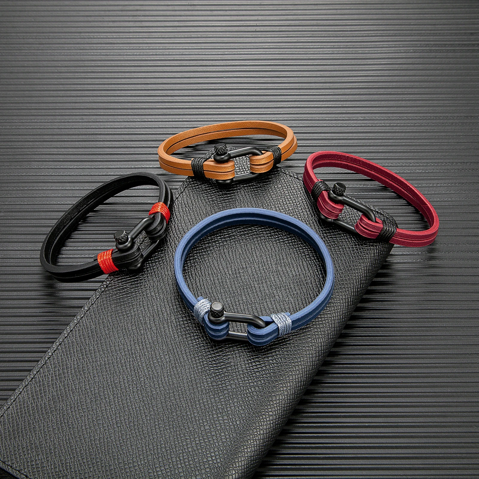U-Shape Shackle Bracelet Handmade Double Layer