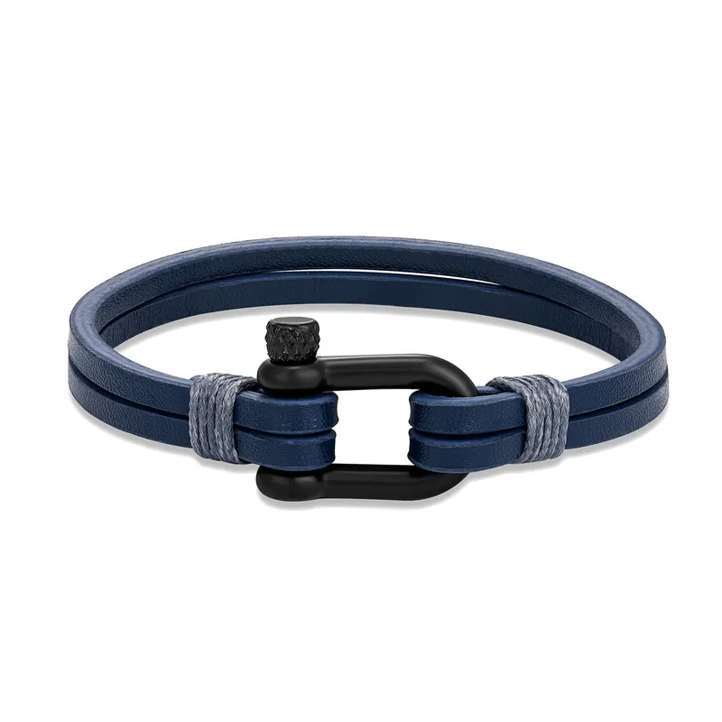 U-Shape Shackle Bracelet Handmade Double Layer