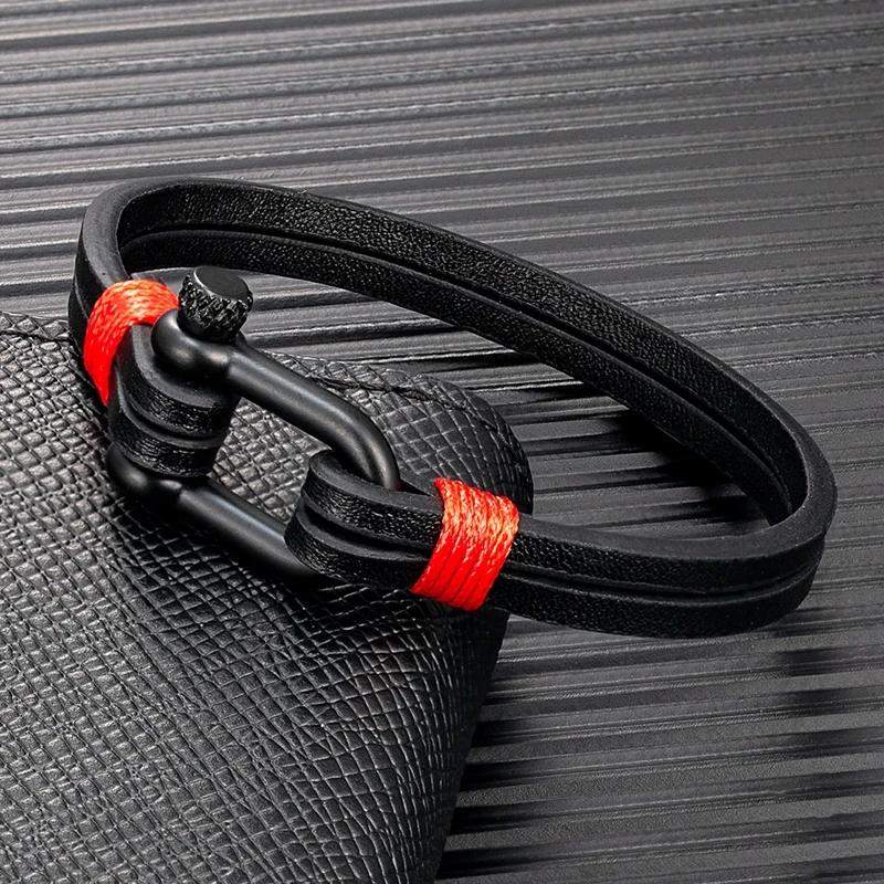U-Shape Shackle Bracelet Handmade Double Layer