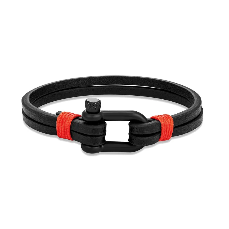U-Shape Shackle Bracelet Handmade Double Layer