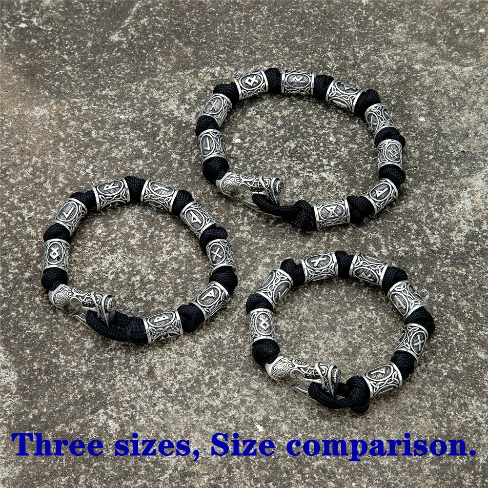Norse Vikings Axes Wrap Bracelet Hammer Paracord Survival Rope