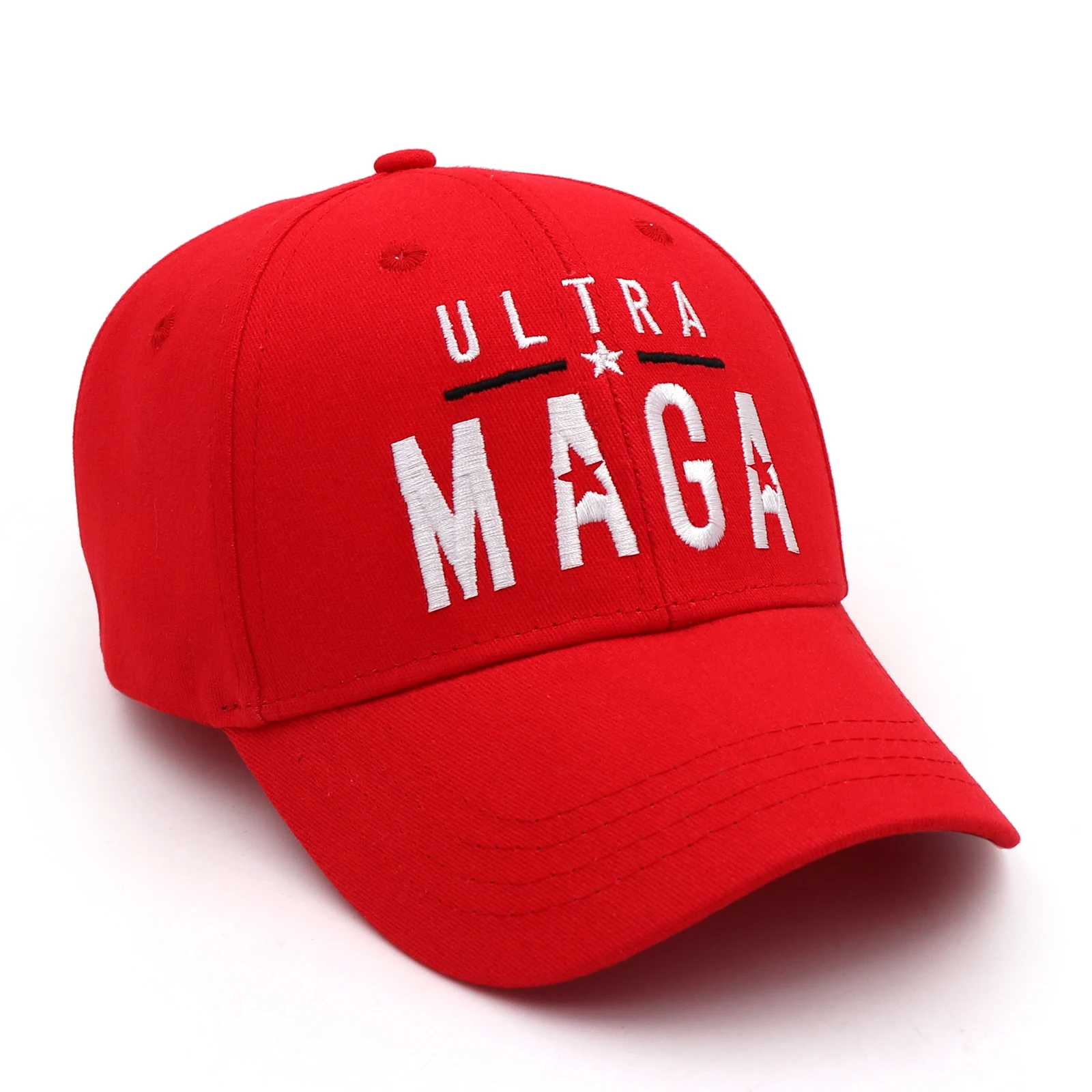 Donald Trump 2024 Red Baseball Cap Ultra MAGA Stars Snapback Hat