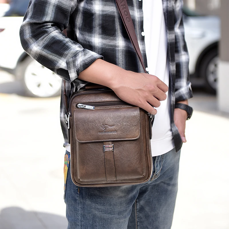 Vintage PU Leather Messenger Bag