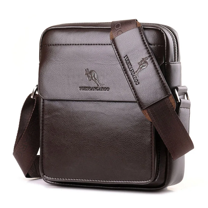 Casual Men's PU Leather Shoulder Bag - Small Crossbody Messenger Bag