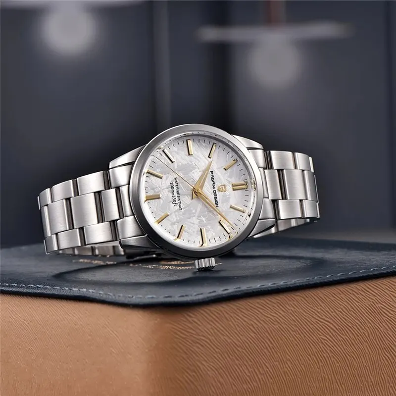 Pagani Design 40mm Men's Quartz Watch Luxury Stainless Steel 100M Waterproof