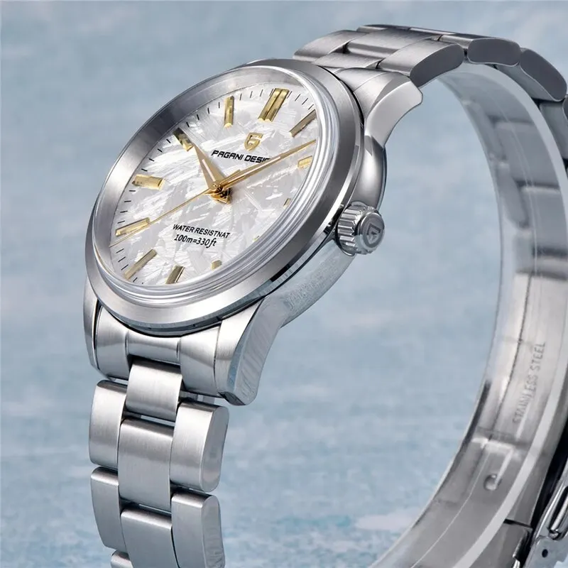 Pagani Design 40mm Men's Quartz Watch Luxury Stainless Steel 100M Waterproof