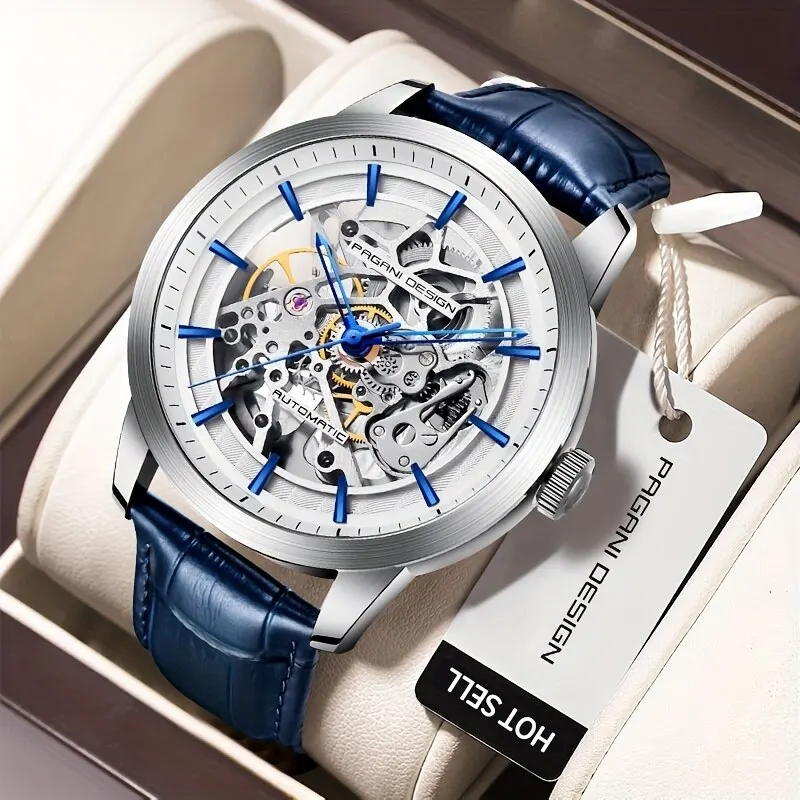 Skeleton Watch Pagani PD-1638 Luxury Automatic Mechanical Watch for Men