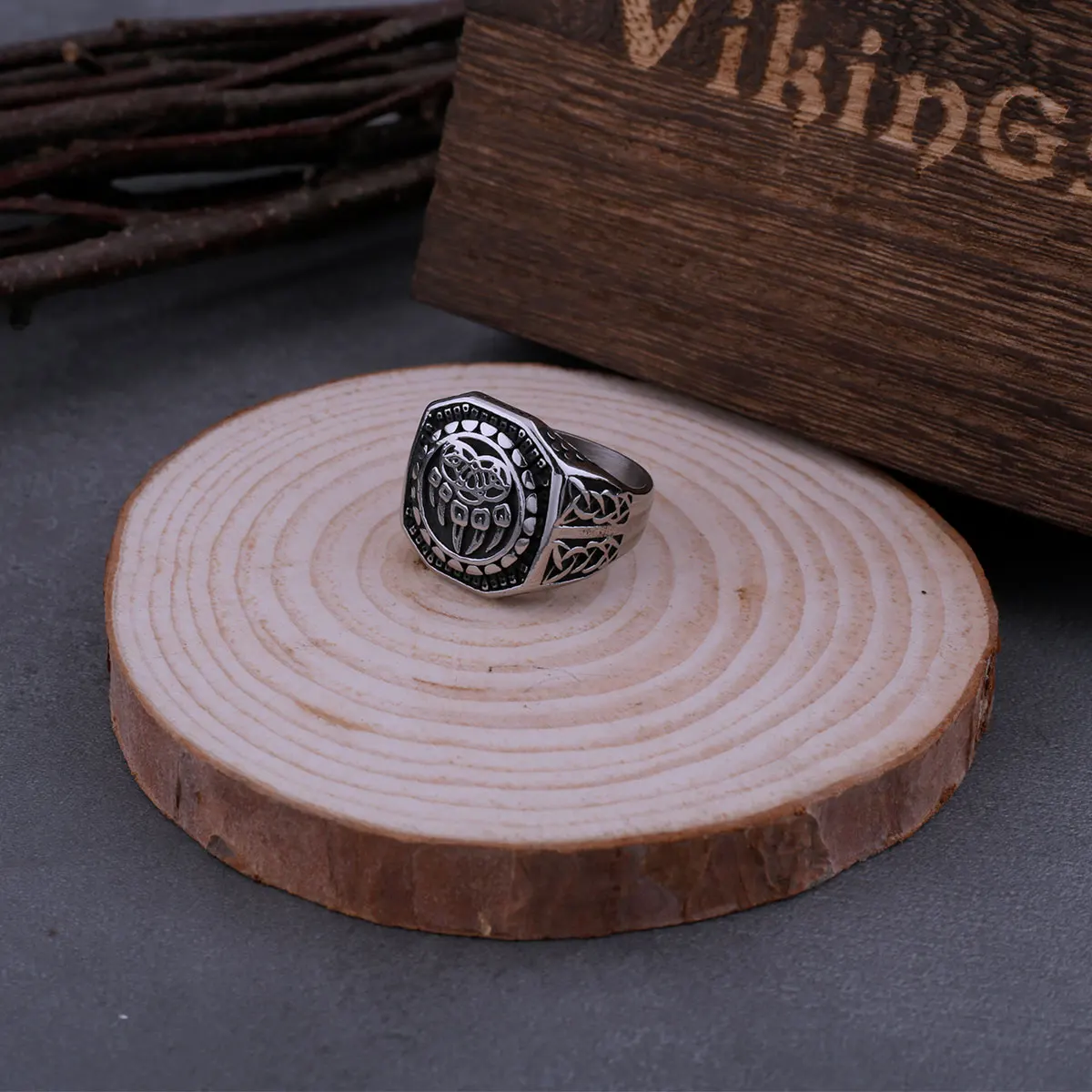 Nordic Viking Warrior Bear Claw Ring