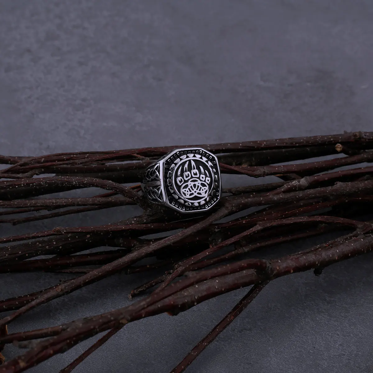 Nordic Viking Warrior Bear Claw Ring