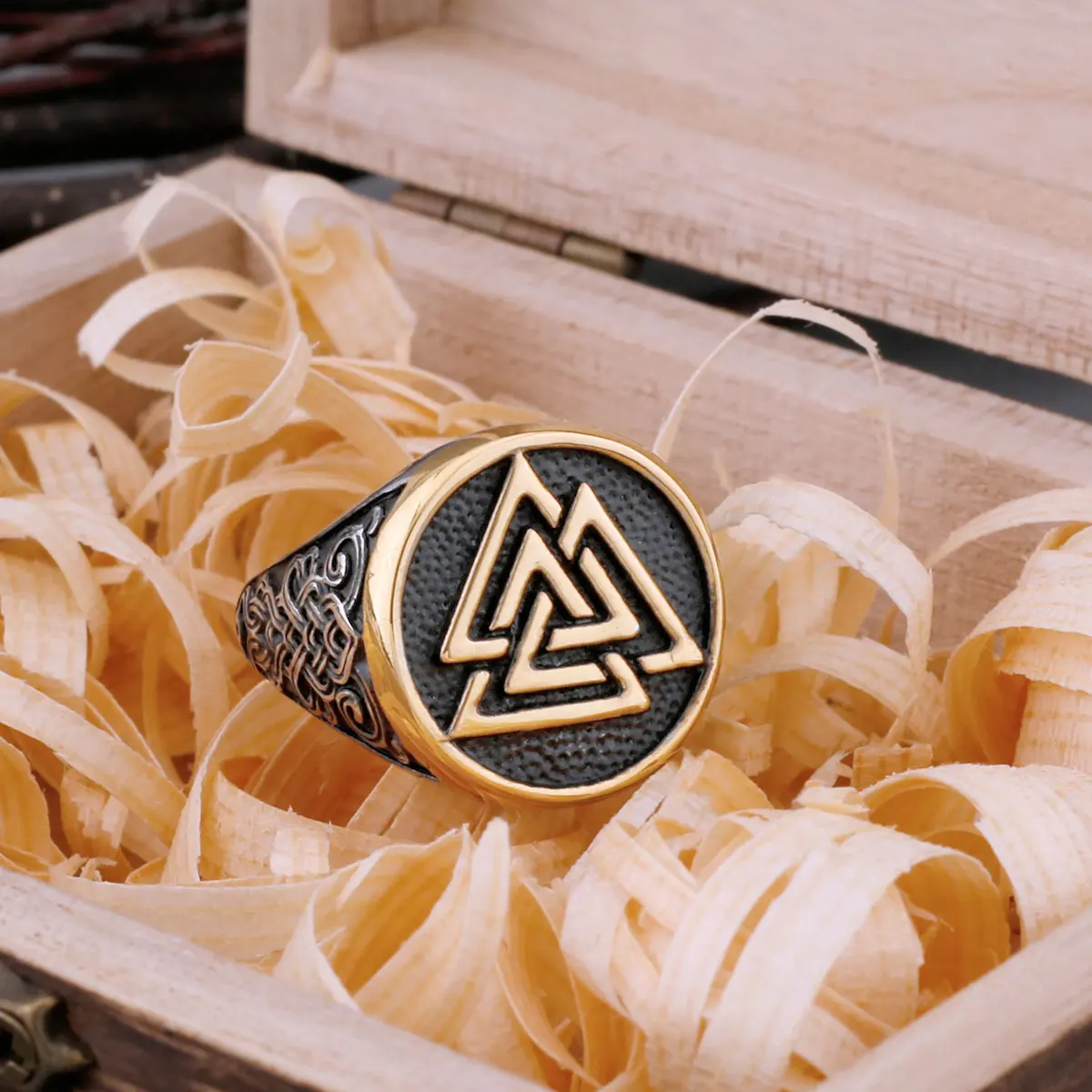 Men’s Stainless Steel Vikings Valknut Ring