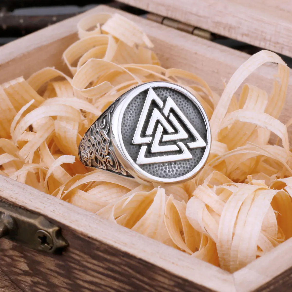 Men’s Stainless Steel Vikings Valknut Ring
