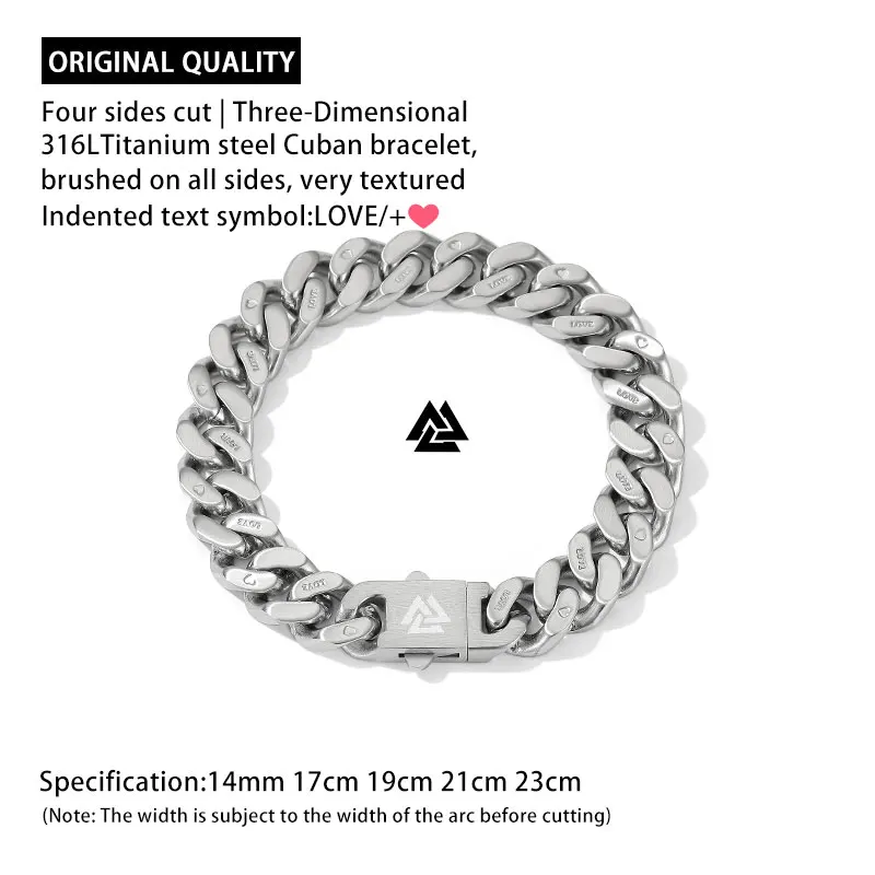 Stainless Steel Cuban Link Bracelet - Chunky Hip Hop Chain