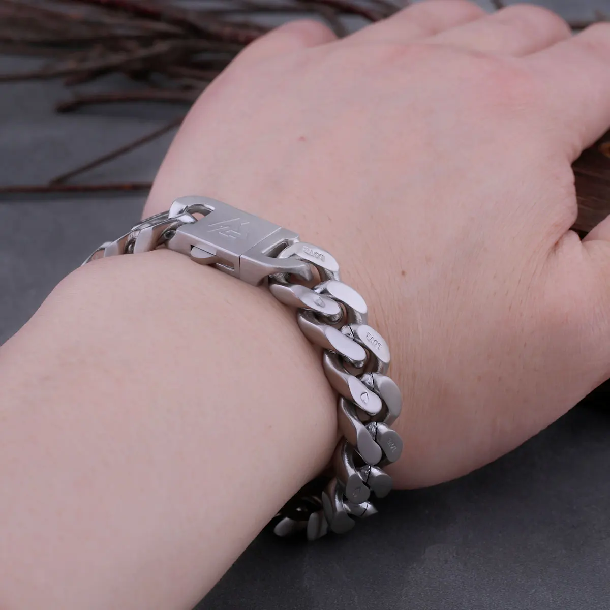 Stainless Steel Cuban Link Bracelet - Chunky Hip Hop Chain