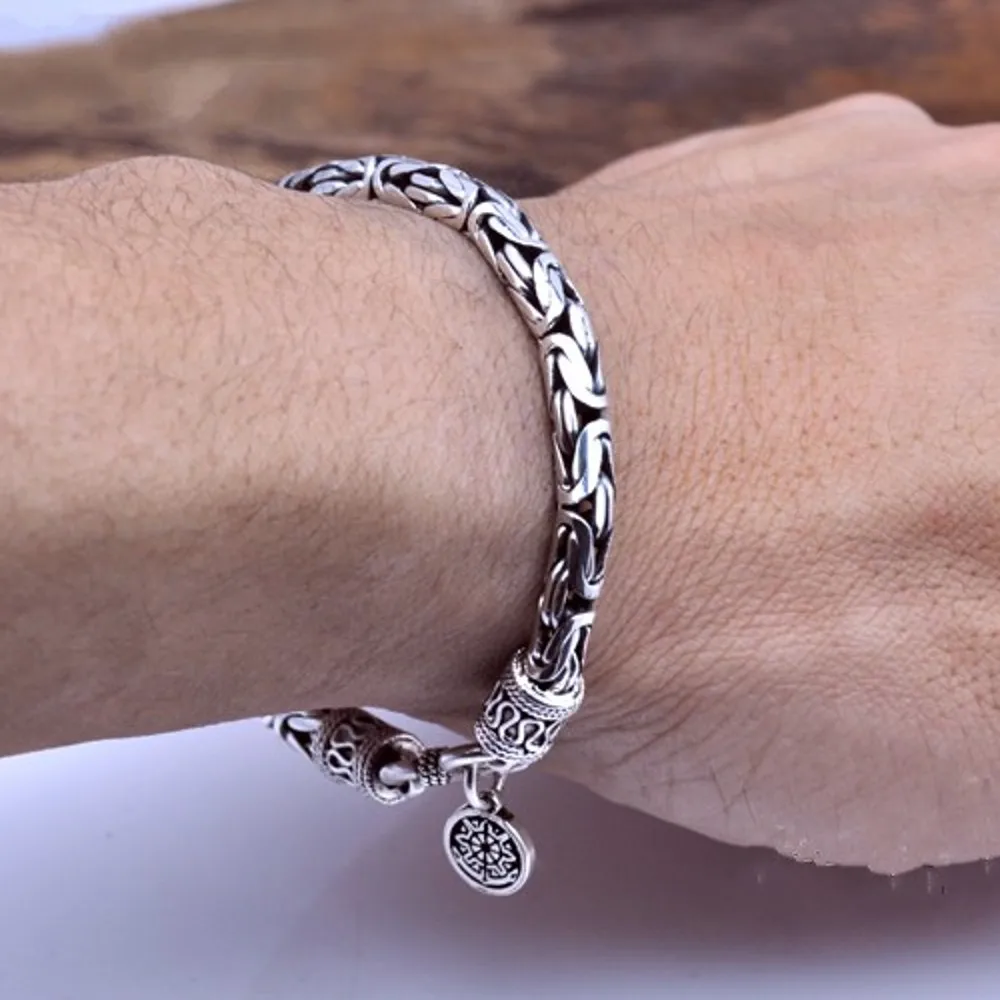 S925 Sterling Silver Good Luck Bracelet Classic Charm for Men and Women