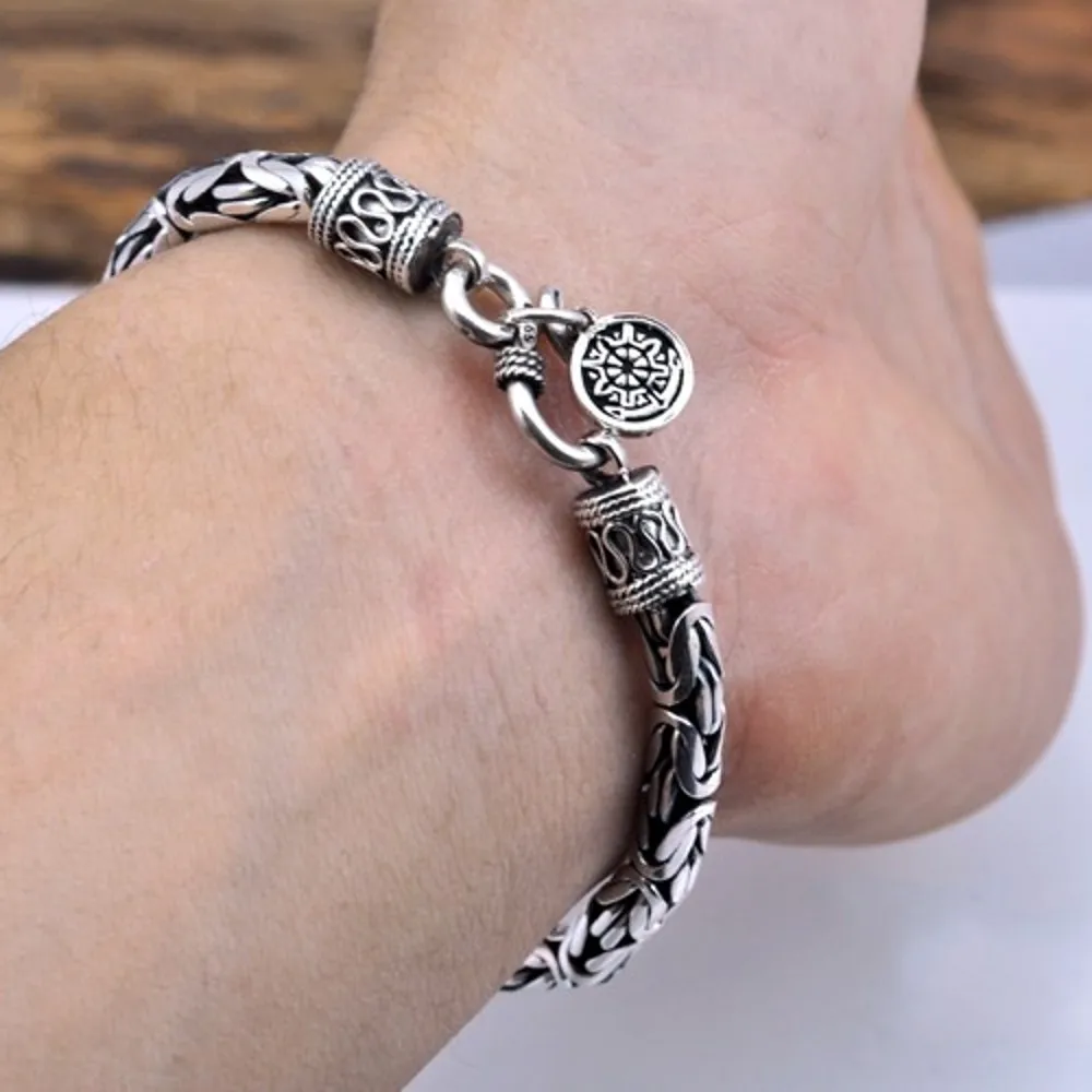 S925 Sterling Silver Good Luck Bracelet Classic Charm for Men and Women