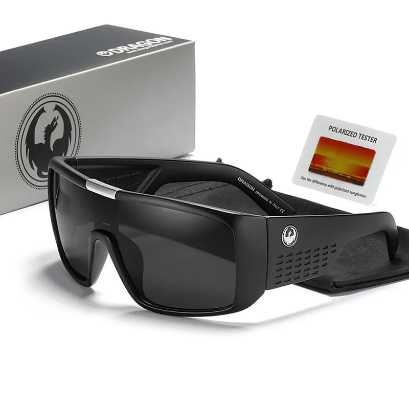 Bold Shield Dragon Sunglasses Polarized Oversized One Piece Frame