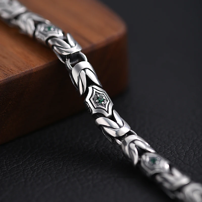 925 Sterling Silver Ping An Pattern Bracelet