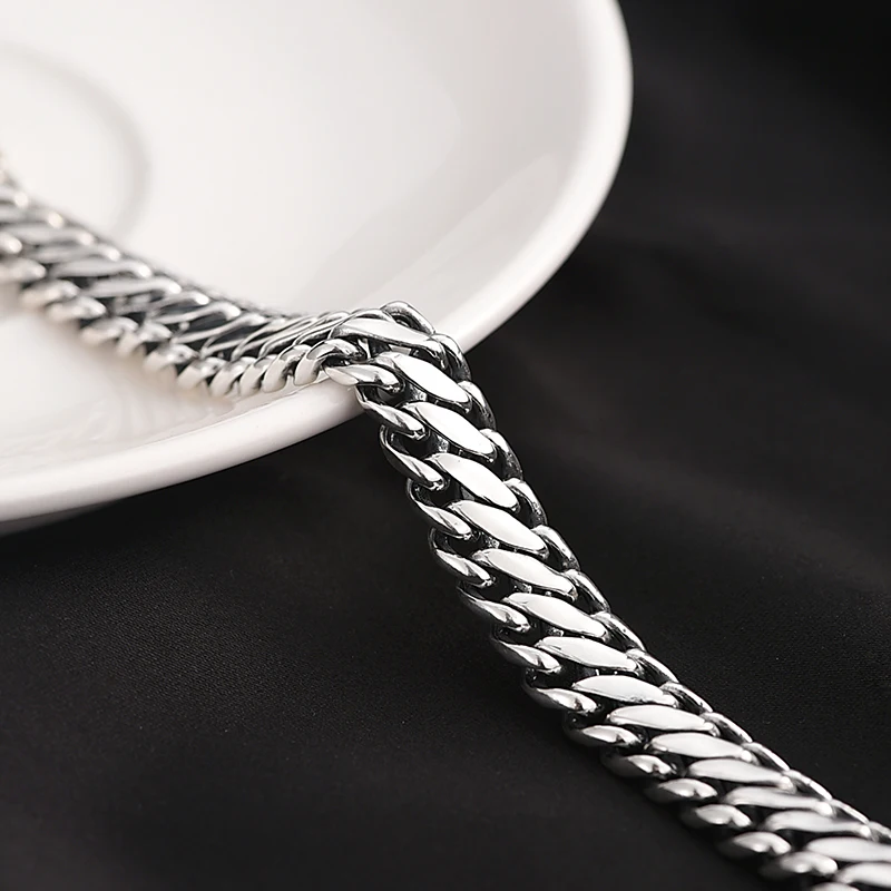 S925 Sterling Silver Cuban Bracelet