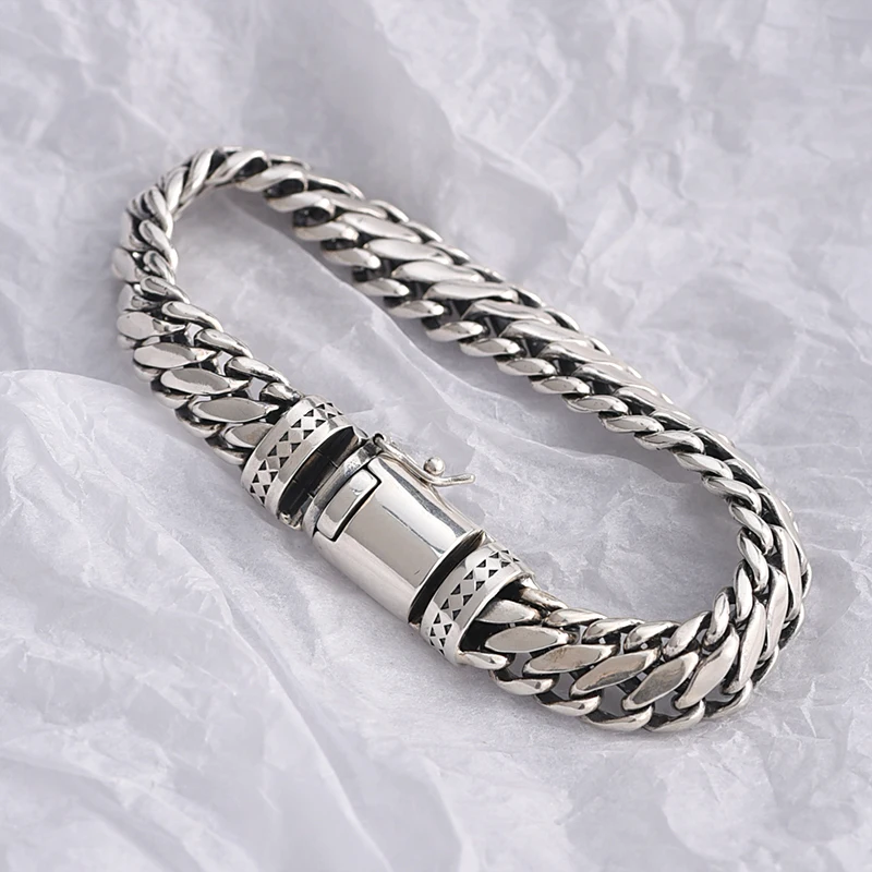 S925 Sterling Silver Cuban Bracelet