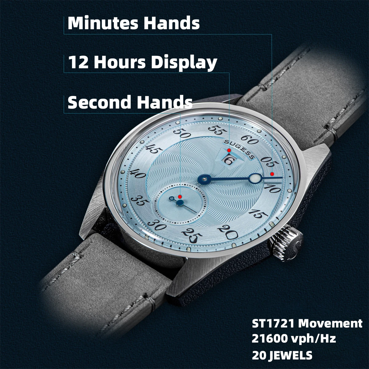 Sugess Automatic Mechanical Men's Watch ST1721