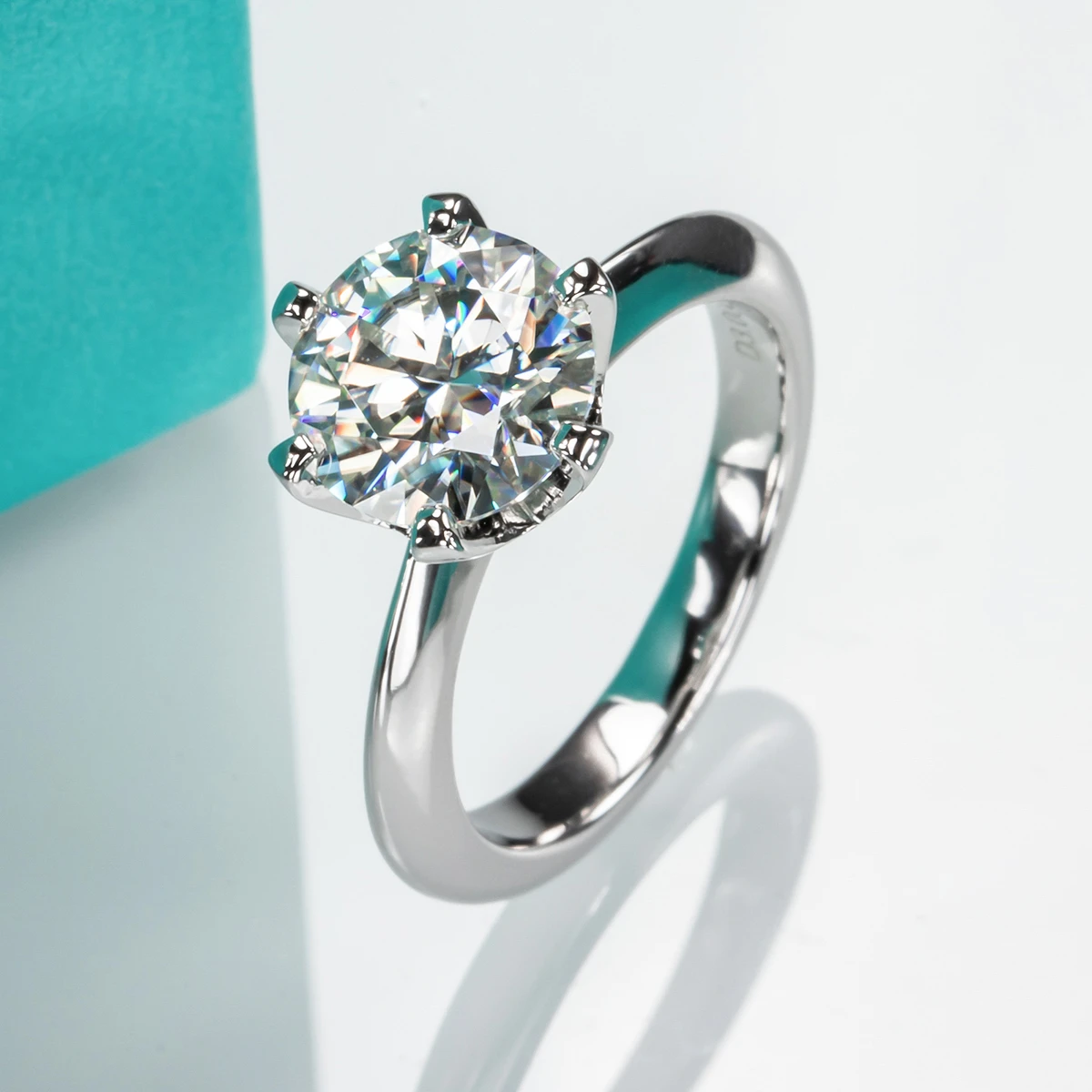 Moissanite Engagement Ring 1ct 2ct 3ct 5ct