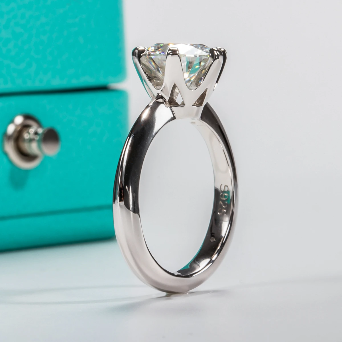 Moissanite Engagement Ring 1ct 2ct 3ct 5ct