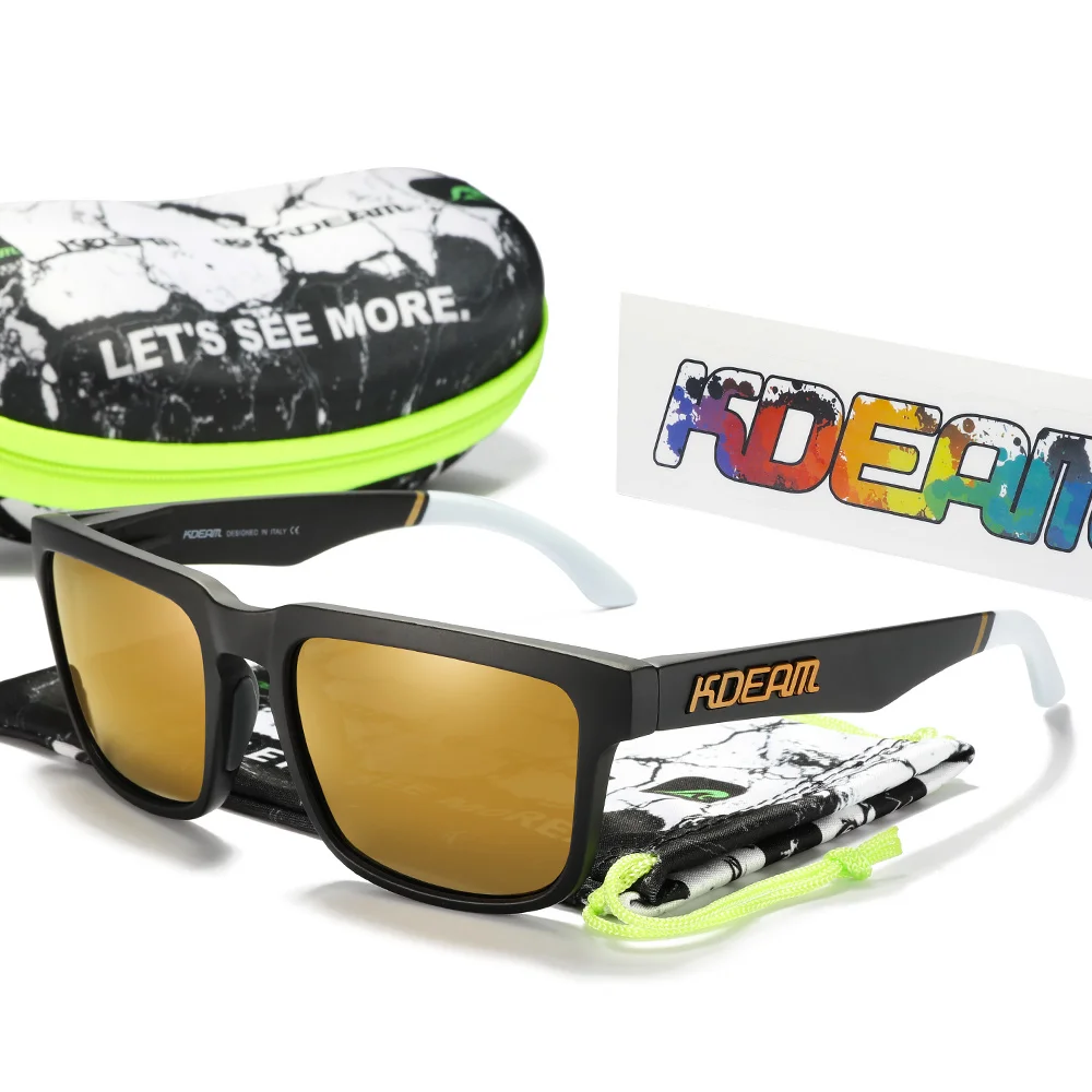 Polarized Sunglasses for Men - KDEAM Square Casual Outdoor Eyewear