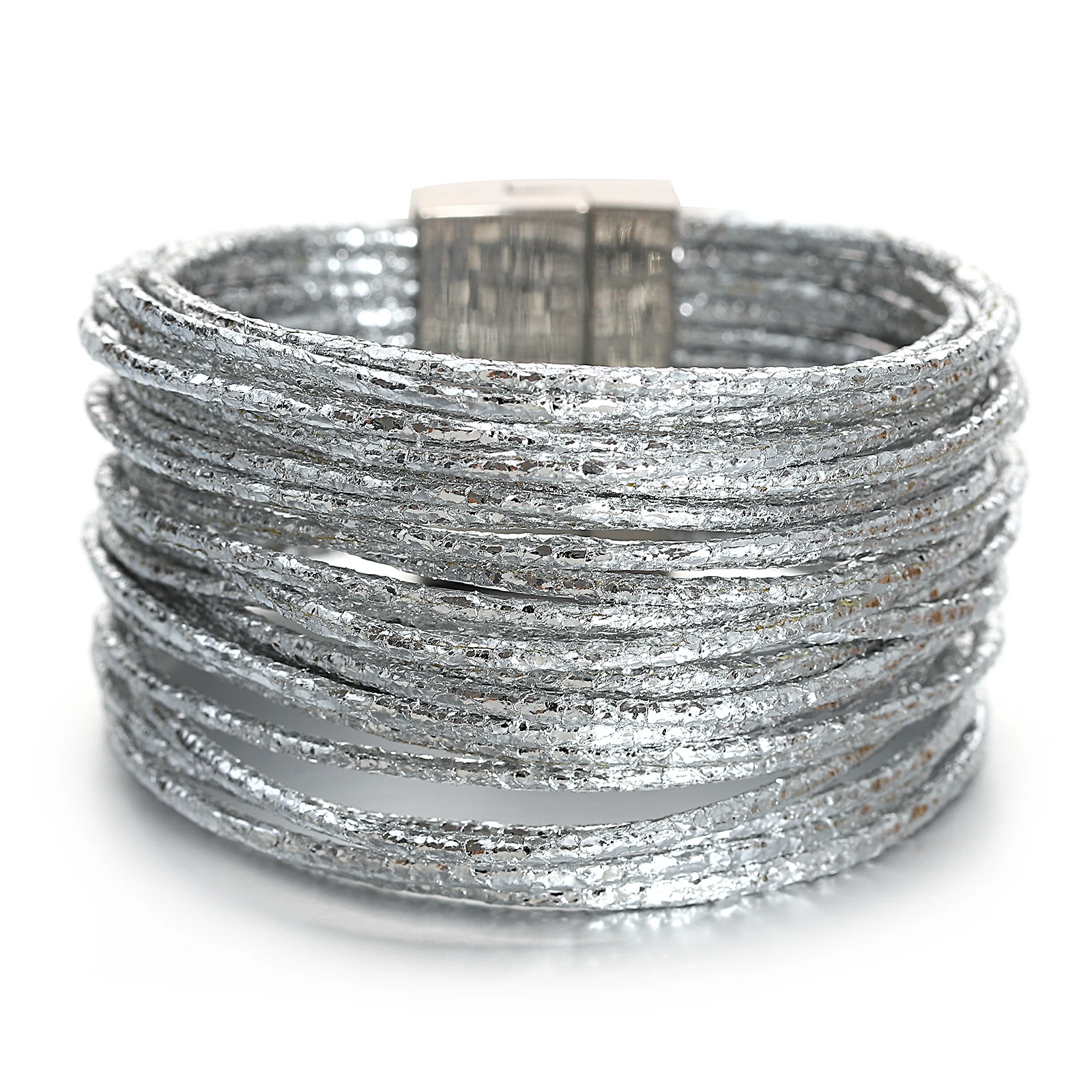 Simple Mixed Color Shiny Leather Bracelets