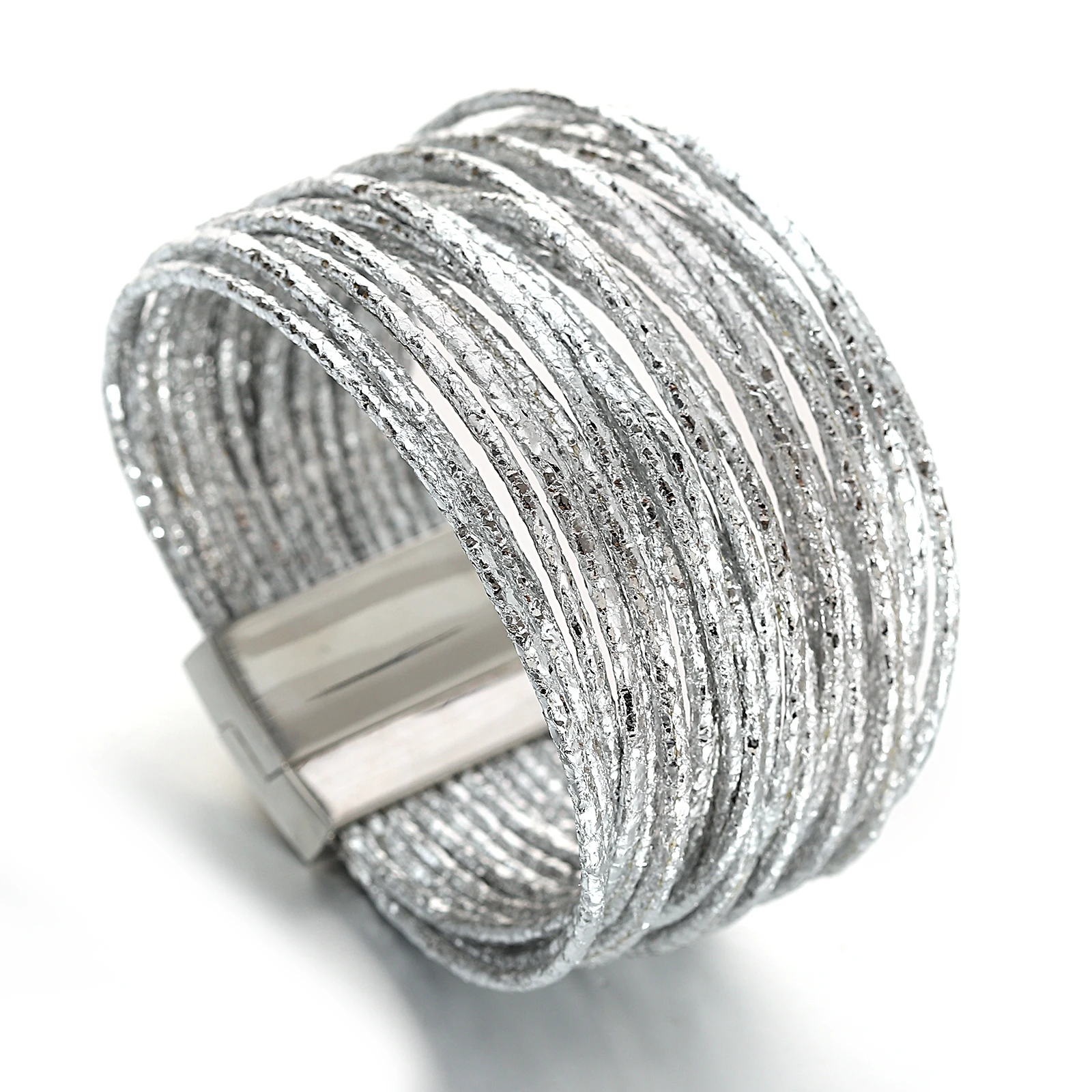 Simple Mixed Color Shiny Leather Bracelets