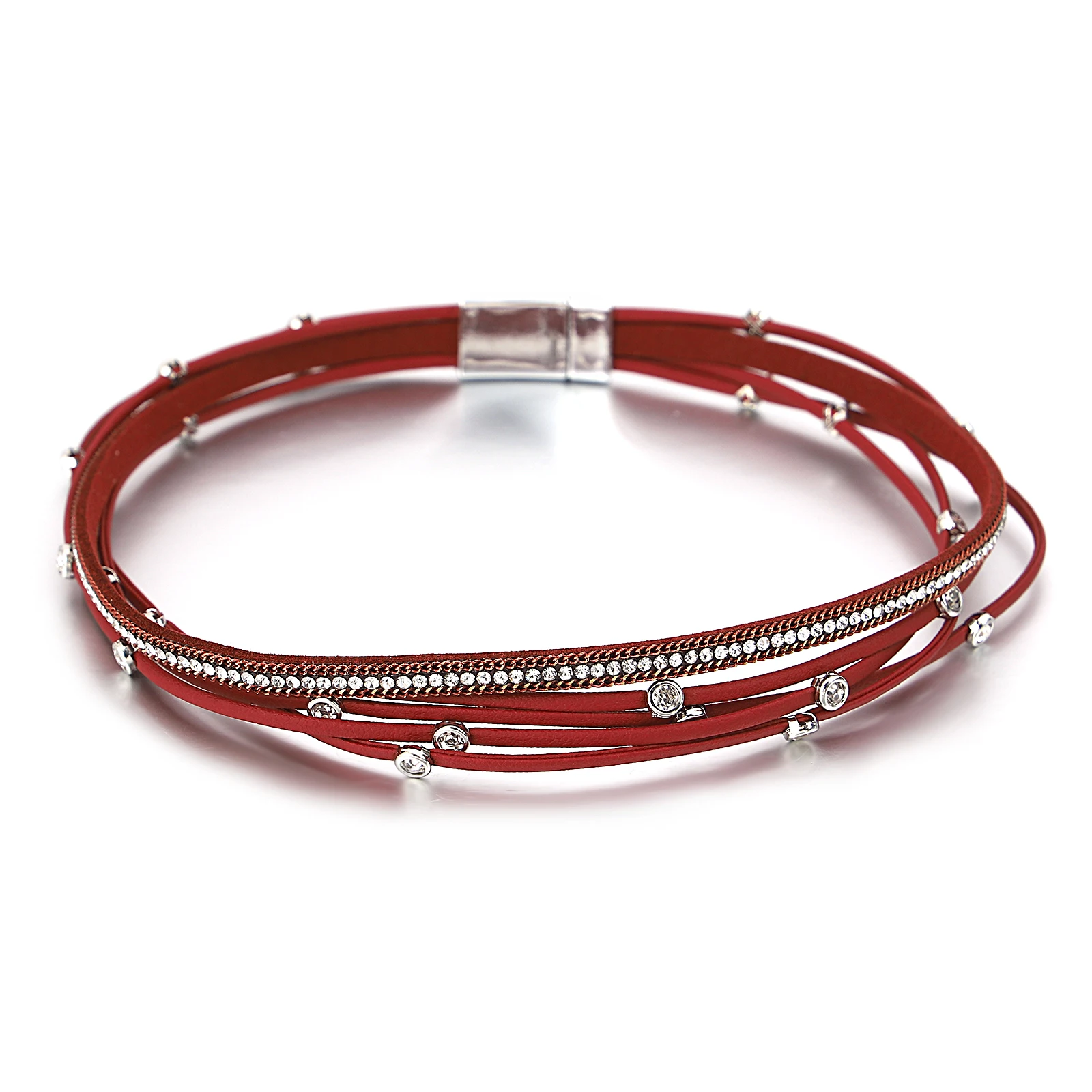 Double Wrap Leather Bracelet Multilayer