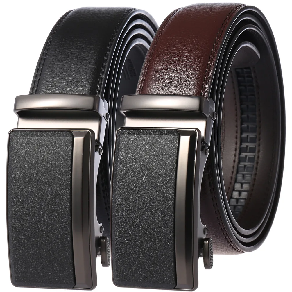 Men's Belts Fashion Automatic Buckle Split Leather
