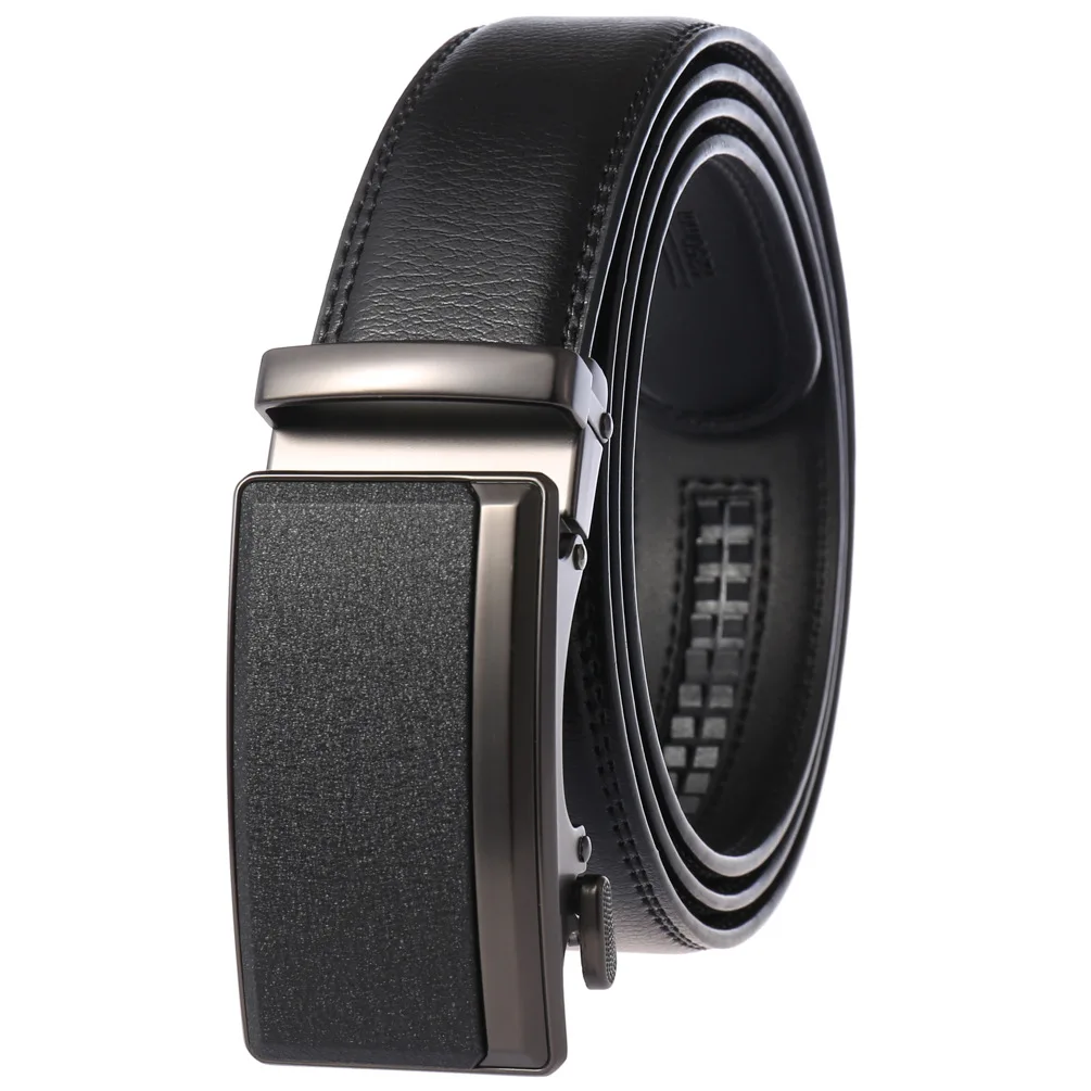 Men's Belts Fashion Automatic Buckle Split Leather