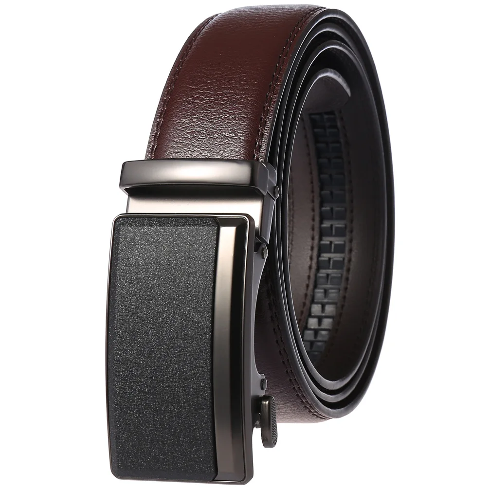 Men's Belts Fashion Automatic Buckle Split Leather