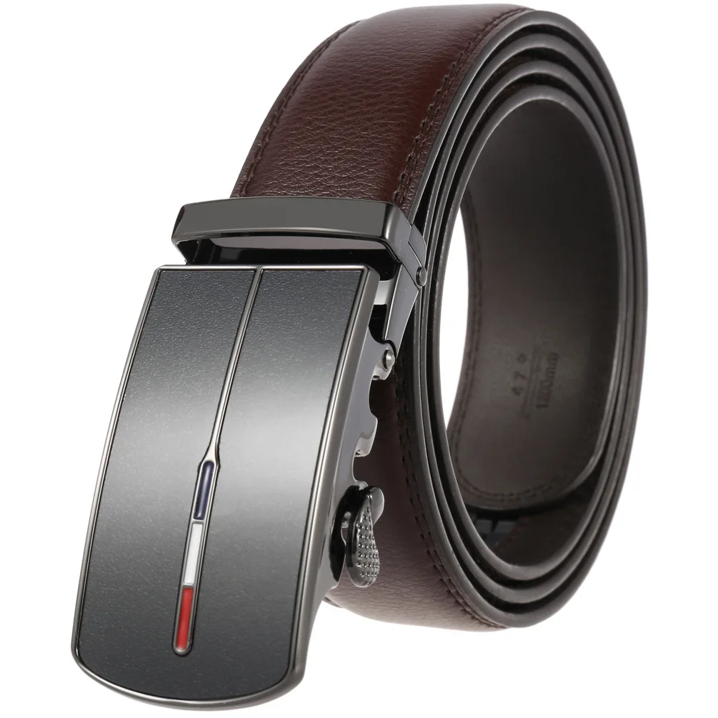 Men's Belts Fashion Automatic Buckle Split Leather