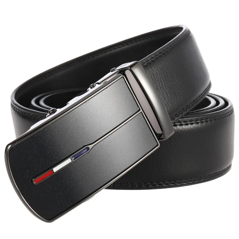 Men's Belts Fashion Automatic Buckle Split Leather
