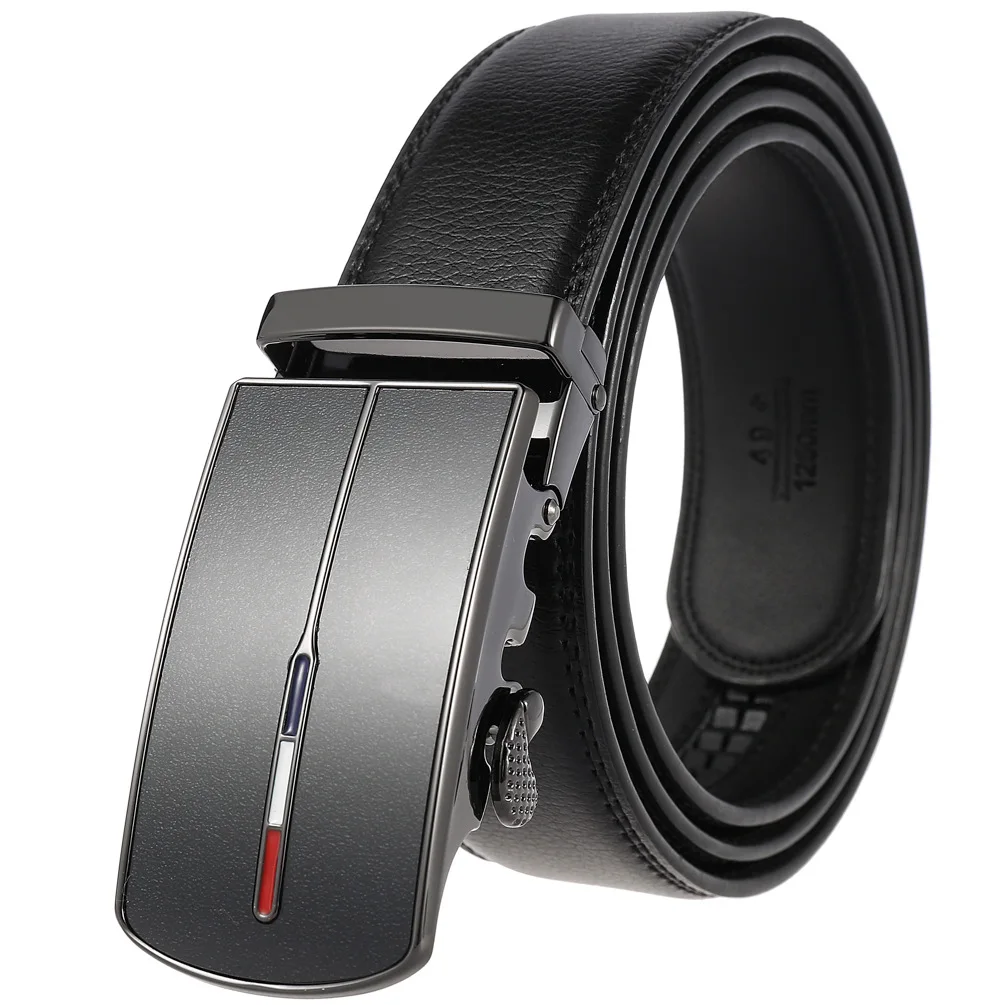 Men's Belts Fashion Automatic Buckle Split Leather