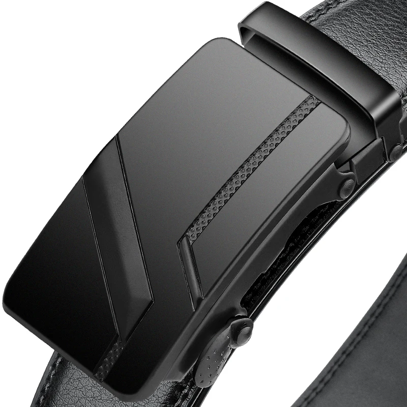 Large Plus Size Men's PU Leather Belt - Automatic Buckle