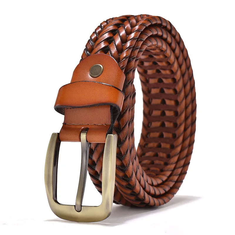 Men's Genuine Leather Braided Belts