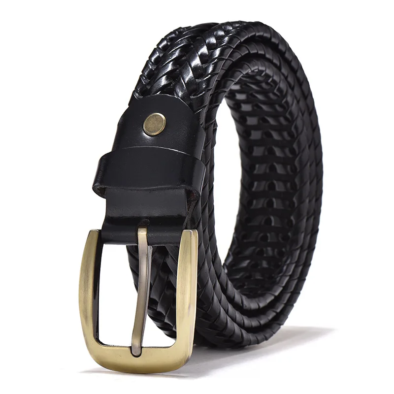 Men's Genuine Leather Braided Belts