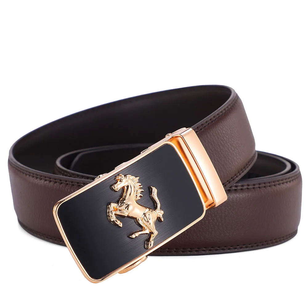 Men's Luxury Genuine Leather Belt - Horse Buckle