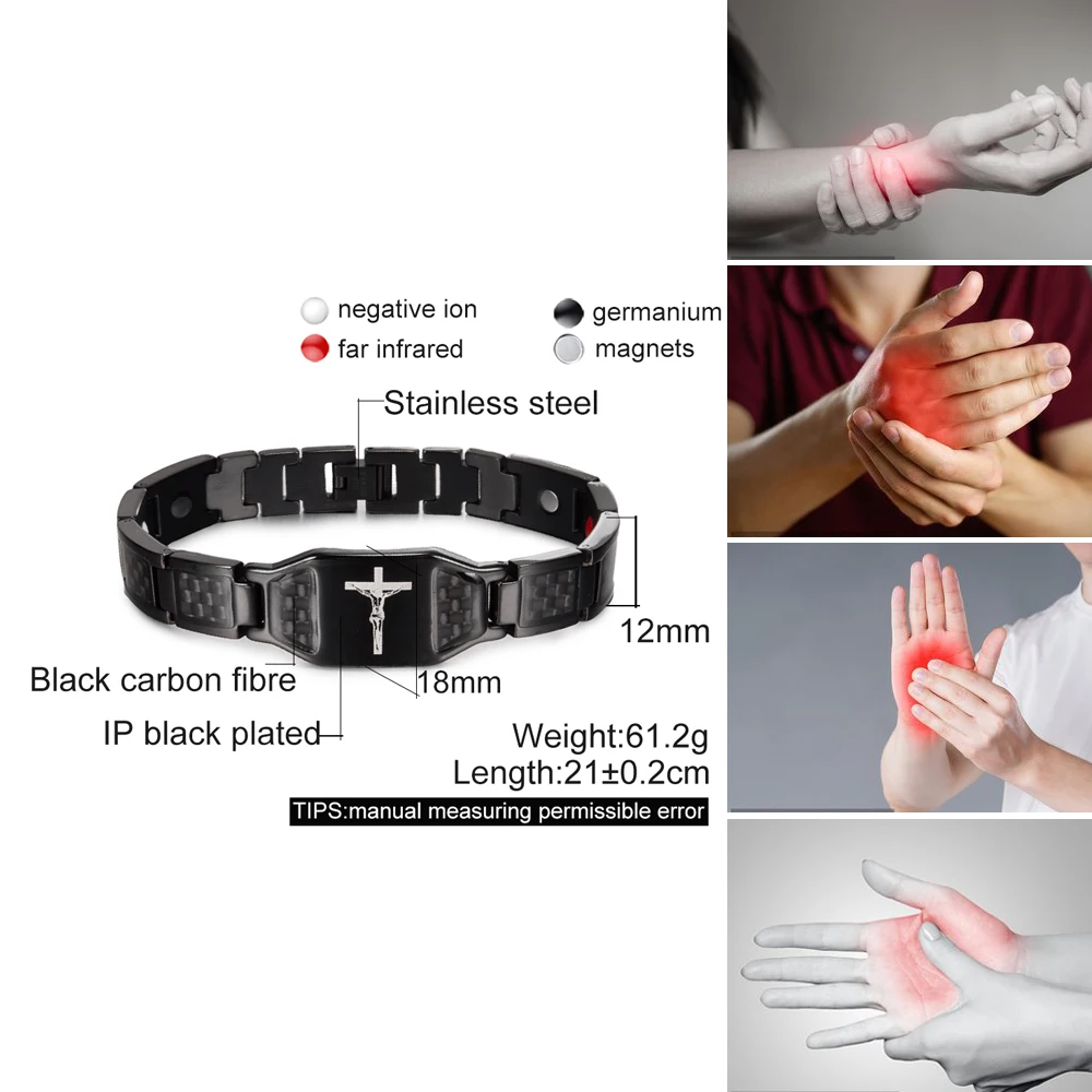 Magnetic Therapy Jesus Bracelet