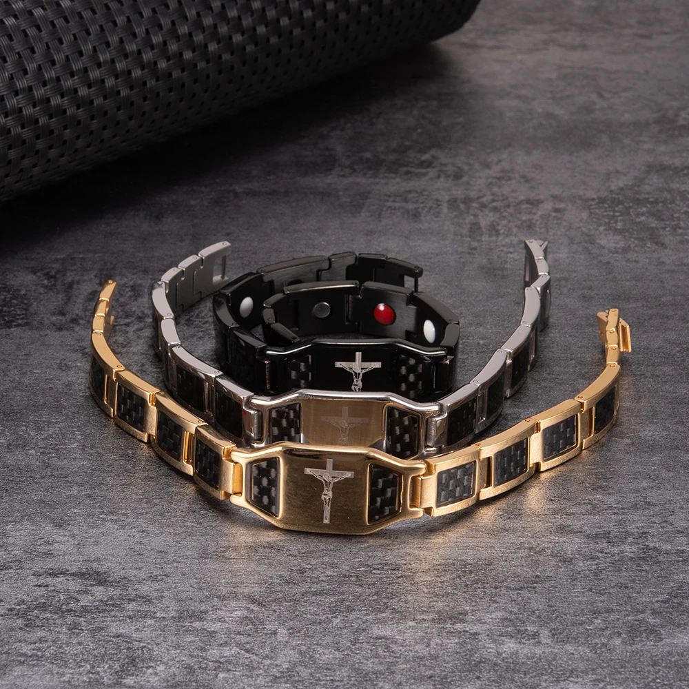 Magnetic Therapy Jesus Bracelet