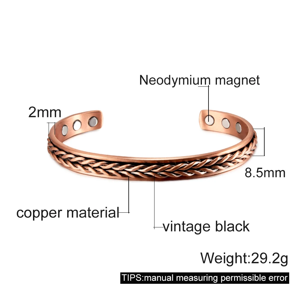 Twisted Pure Copper Magnetic Bracelet